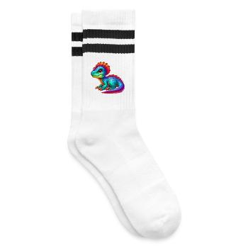 Dinosaure - Chaussettes de tennis - blanc/noir - Droite