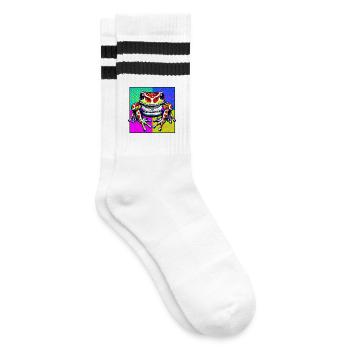Grenouille - Chaussettes de tennis - blanc/noir - Droite