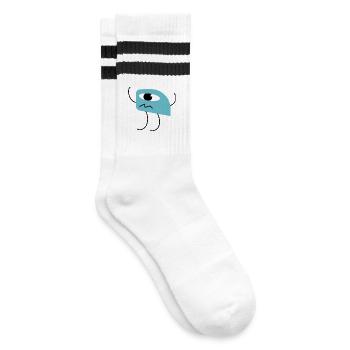 Joli petit monstre cyclope - Chaussettes de tennis - blanc/noir - Droite