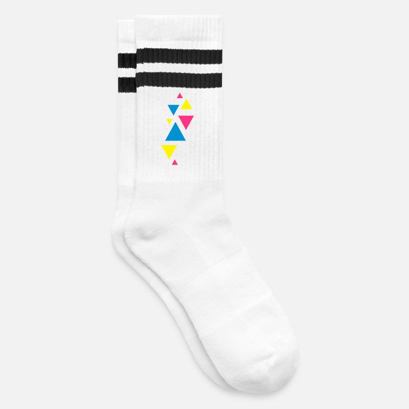 trois formes eckedesign hippie - Chaussettes de tennis - blanc/noir