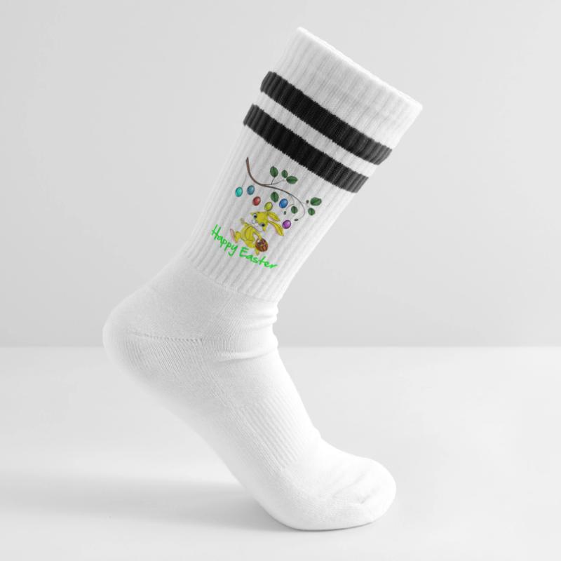 Easter Easter, happy easter, easter bunny, happy easter Striped tennis socks
