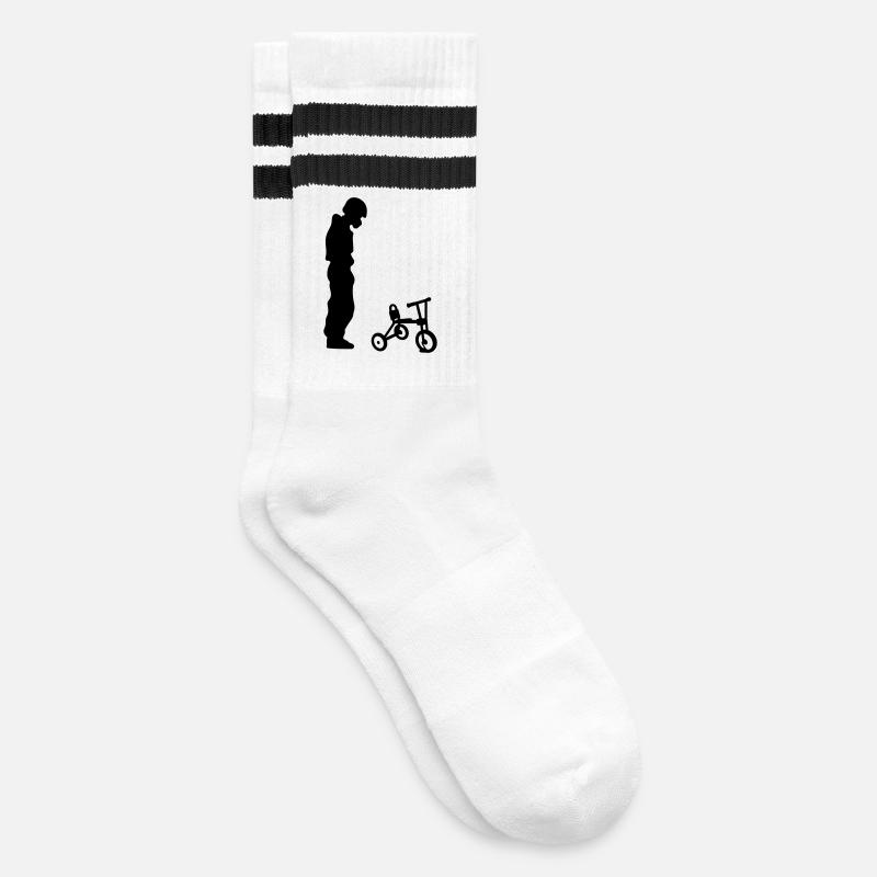 biker - Chaussettes de tennis - blanc/noir