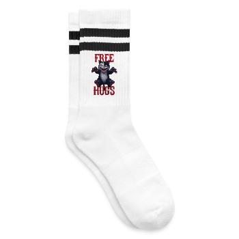 Câlins drôles pour gratuit Horreur Chat noir Humour - Chaussettes de tennis - blanc/noir - Droite