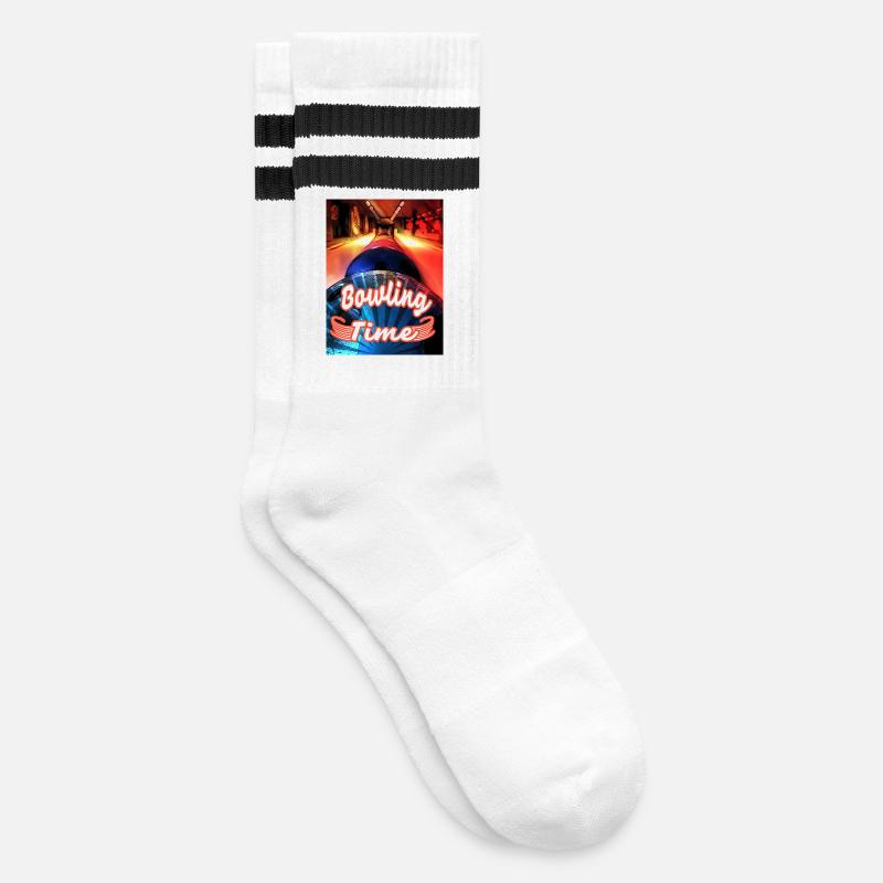 Its Bowling Time - Striped tennis socks - white/black