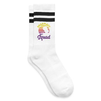 Apotheker Pharmazeutisch-technischer - Gestreifte Tennissocken - Weiß/Schwarz - Rechts