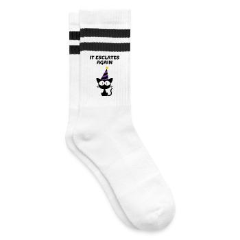 Chat - Chaussettes de tennis - blanc/noir - Droite