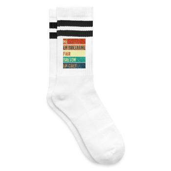 Né en Bretagne Fier Breton - Chaussettes de tennis - blanc/noir - Droite