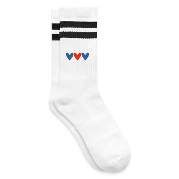 VALENTINSTAG. Junggesellinnenabschied. ICH LIEBE DICH. ICH LIEBE DICH. LIEBE - Gestreifte Tennissocken - Weiß/Schwarz - Rechts