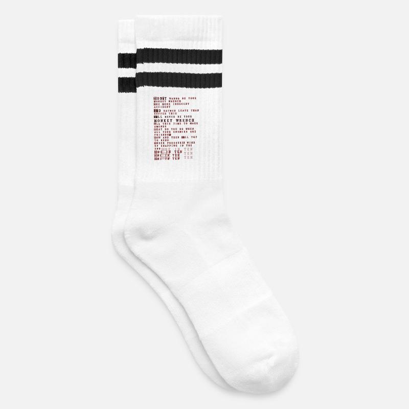 Foo fighters lyrics - monkey wrench - Striped tennis socks - white/black