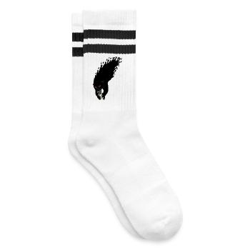 Flüssiger - Gestreifte Tennissocken - Weiß/Schwarz - Rechts