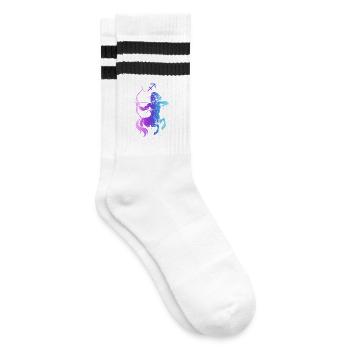 Sagittaire – Signe du Néon - Chaussettes de tennis - blanc/noir - Droite