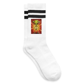 Petit extraterrestre sous la lumière de l’explosion - Chaussettes de tennis - blanc/noir - Droite
