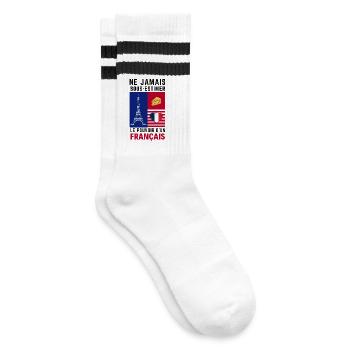 Éiffel et Coeur Français - Chaussettes de tennis - blanc/noir - Droite