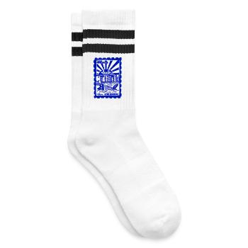 Timbré Marseille - Chaussettes de tennis - blanc/noir - Droite