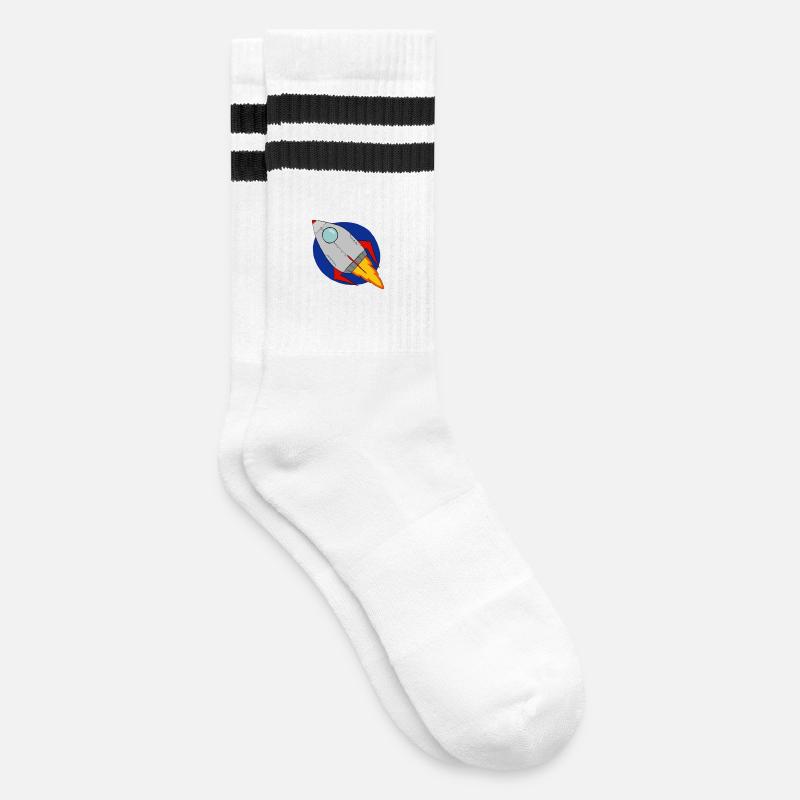Fusée - Chaussettes de tennis - blanc/noir
