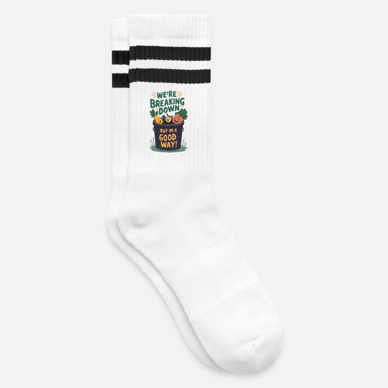 Décomposition du compost - Chaussettes de tennis - blanc/noir