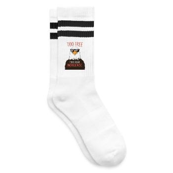 Too Free for Your Nonsense - Striped tennis socks - white/black - Right