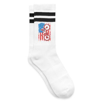 4th of July USA MTB - Striped tennis socks - white/black - Right