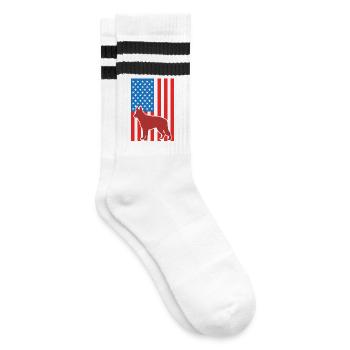 Berger allemand Drapeau américain - Chaussettes de tennis - blanc/noir - Droite