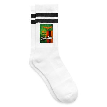 Zambia – Eagles over Africa's expanses - Striped tennis socks - white/black - Right