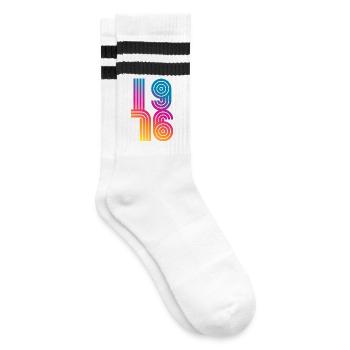 Millésime 1976 - Chaussettes de tennis - blanc/noir - Droite