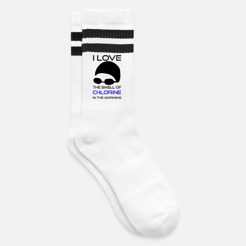 Natation Sort chlore odeur - Chaussettes de tennis - blanc/noir