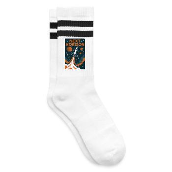 Next horizon Rocket launch - Striped tennis socks - white/black - Right