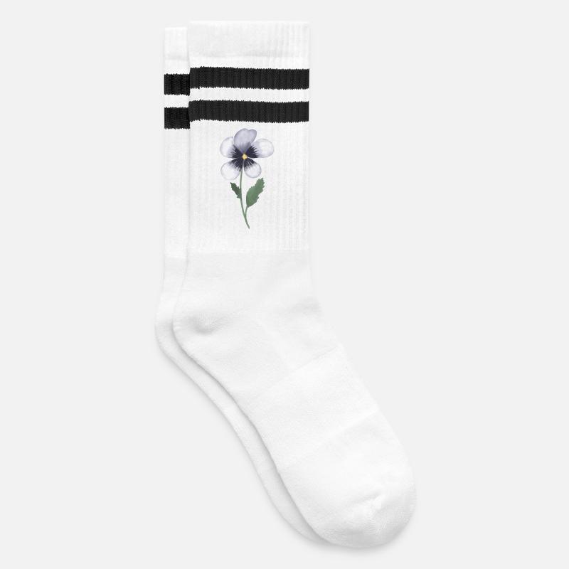 Pansy Violet - Chaussettes de tennis - blanc/noir