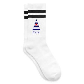 SAPIN. NOËL. MERRY CHRISTMAS. BONNE ANNEE - Chaussettes de tennis - blanc/noir - Droite
