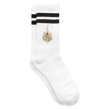 Apotheker Kräutersammler Apothekerin - Gestreifte Tennissocken - Weiß/Schwarz - Rechts
