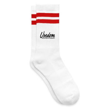 insel usedom shirt - Gestreifte Tennissocken - Weiß/Rot - Rechts