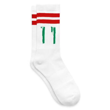 Nigeria flag - Striped tennis socks - white/red - Right