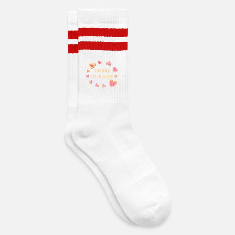 Certified Dough Roller - Cookies - Striped tennis socks - white/red