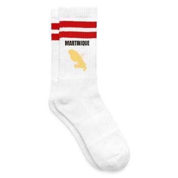 Martinique - West Indies T-shirt - Striped tennis socks - white/red - Right