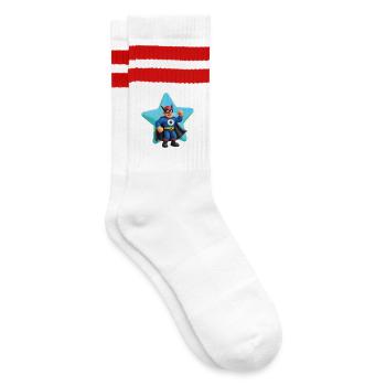 SUPER HERO - baby & kids - Chaussettes de tennis - blanc/rouge - Droite