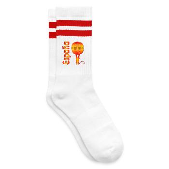 Espagne Padel Tennis - Chaussettes de tennis - blanc/rouge - Droite