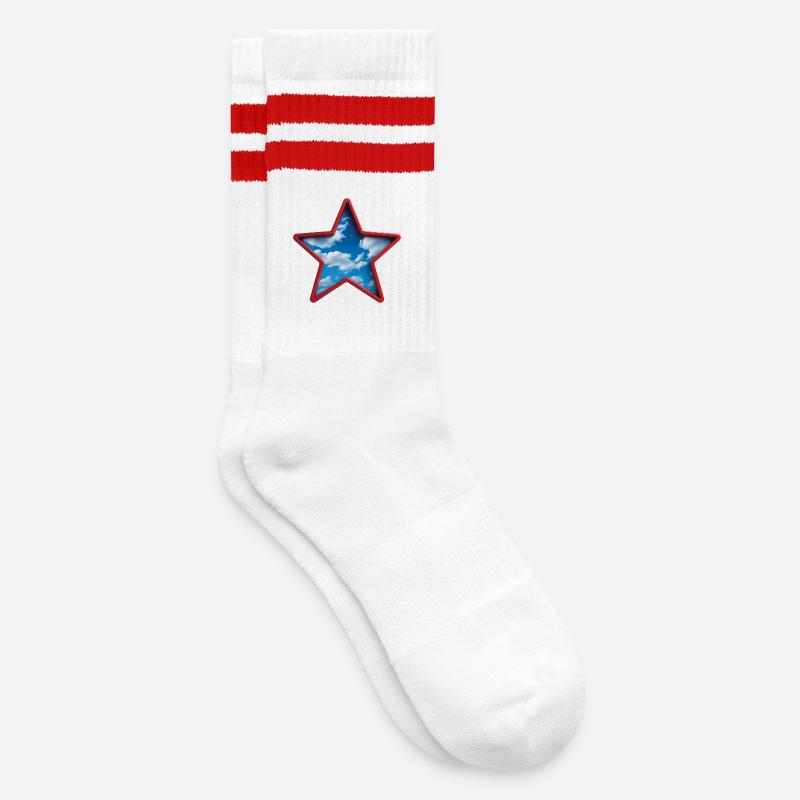 RÊVEOLUTION - Bellegique - Chaussettes de tennis - blanc/rouge