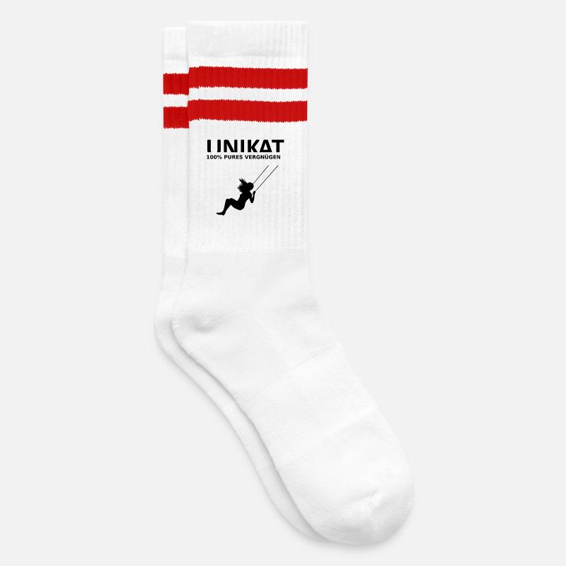 UNIKAT – Pur plaisir - Chaussettes de tennis - blanc/rouge