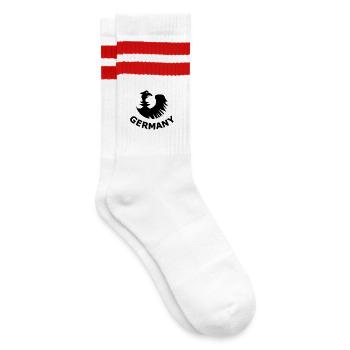 Germany Fans Design - Striped tennis socks - white/red - Right