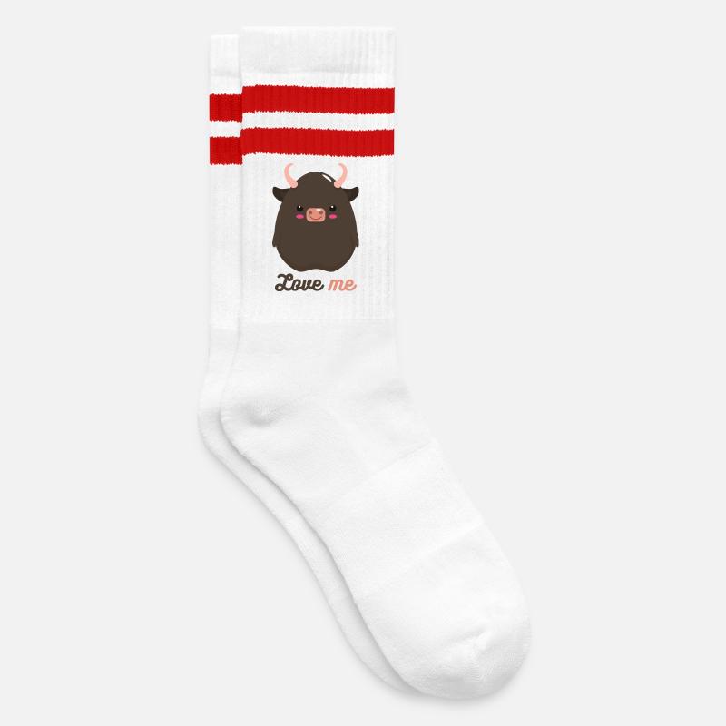 Taureau - Chaussettes de tennis - blanc/rouge