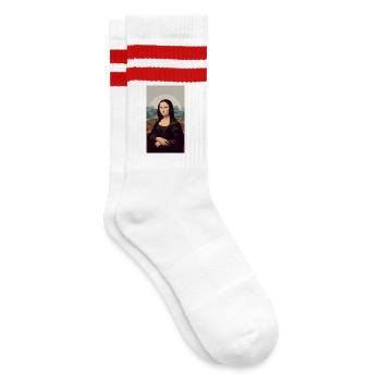 artistique - Chaussettes de tennis - blanc/rouge - Droite
