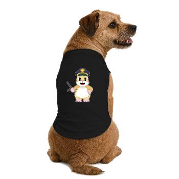 Hamster Policier Bâton Police - T-shirt bio premium pour chien - noir - Dos