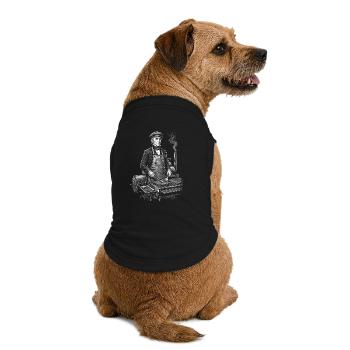 James K. Polk beim BBQ Grillen - Premium Organic Hunde-T-Shirt - Schwarz - Hinten