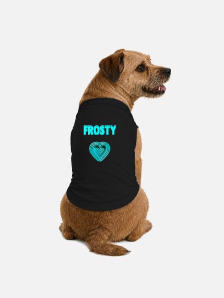 FROSTY HERZ - in love - Premium Organic Hunde-T-Shirt - Schwarz