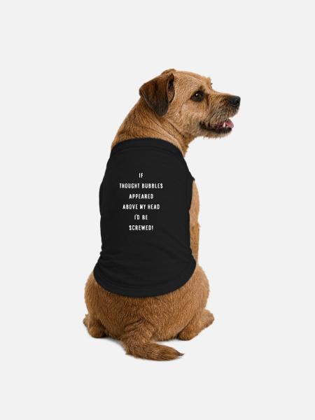 Thought Bubbles - Premium Organic Hunde-T-Shirt - Schwarz