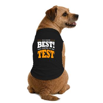 Prüfung Lehrer Abi Abitur - Premium Organic Hunde-T-Shirt - Schwarz - Hinten