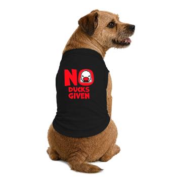 Gans No Ducks Given Mittelfinger Freche Ente Cool - Premium Organic Hunde-T-Shirt - Schwarz - Hinten