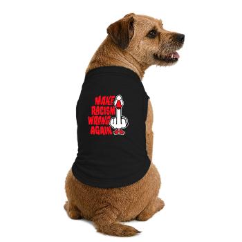 Goose Make Racism Wrong Again Militant du Majeur - T-shirt bio premium pour chien - noir - Dos