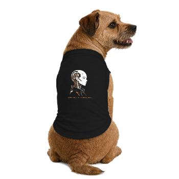Project Chronos Cyberpunk Androidin - Premium Organic Hunde-T-Shirt - Schwarz - Hinten