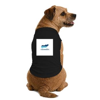 Bodensee Landschaftslogo Seeufer - Premium Organic Hunde-T-Shirt - Schwarz - Hinten